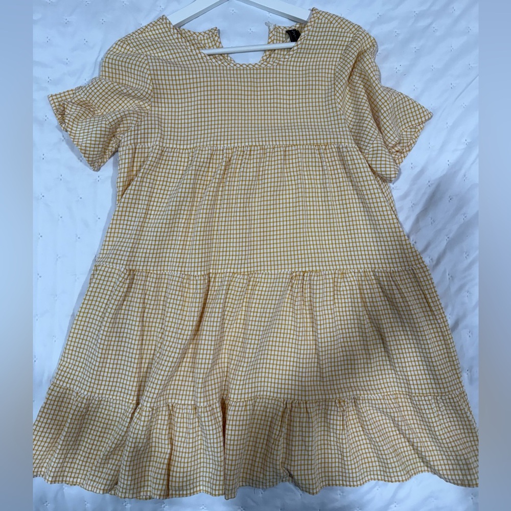 Yellow Gingham Women's Dress